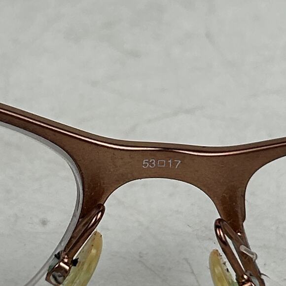 Cole Haan Ch900 Eyeglasses Topaz Unisex Adult Brown Metal Half‎ Rim 53-17-130mm - Picture 12 of 13